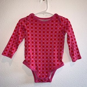 Giggle baby pink polka dot onesie new